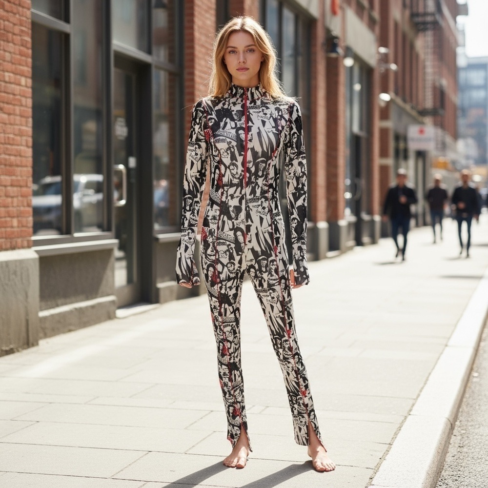 Fashion Icon Jumpsuit - Taupe/combo
New